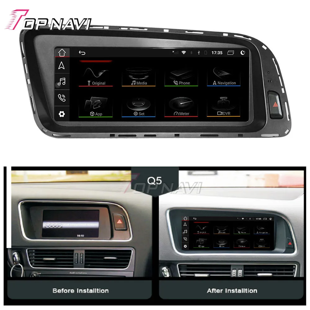 Автомобильный медиацентр Topnavi Android 9 0 Радио для AUDI Q5 2009 2010 2011 2012 2013 2014 2015 стерео GPS