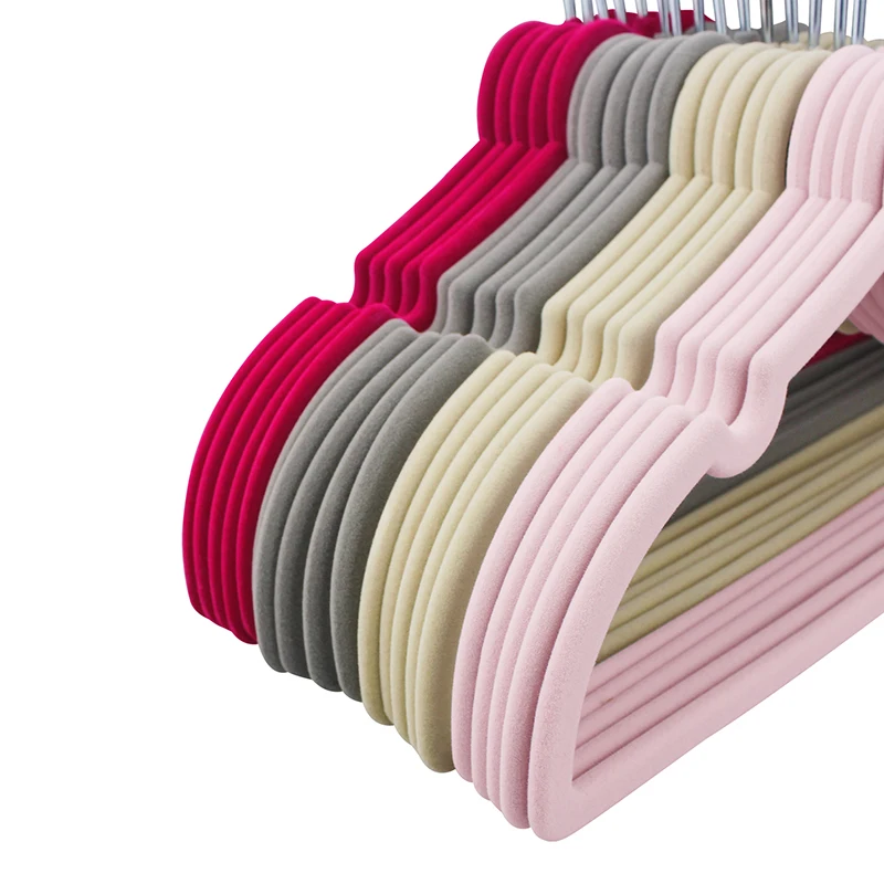 

5/10/20pcs Kids Hangers Baby Clothes Racks Plastic Towel Scarfs Hanger Windproof Coat Hanger Clothing Organizer Velvet Hangers