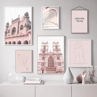 sexy woman body gothic style architecture wall art canvas painting nordic posters and prints wall pictures for living room decor