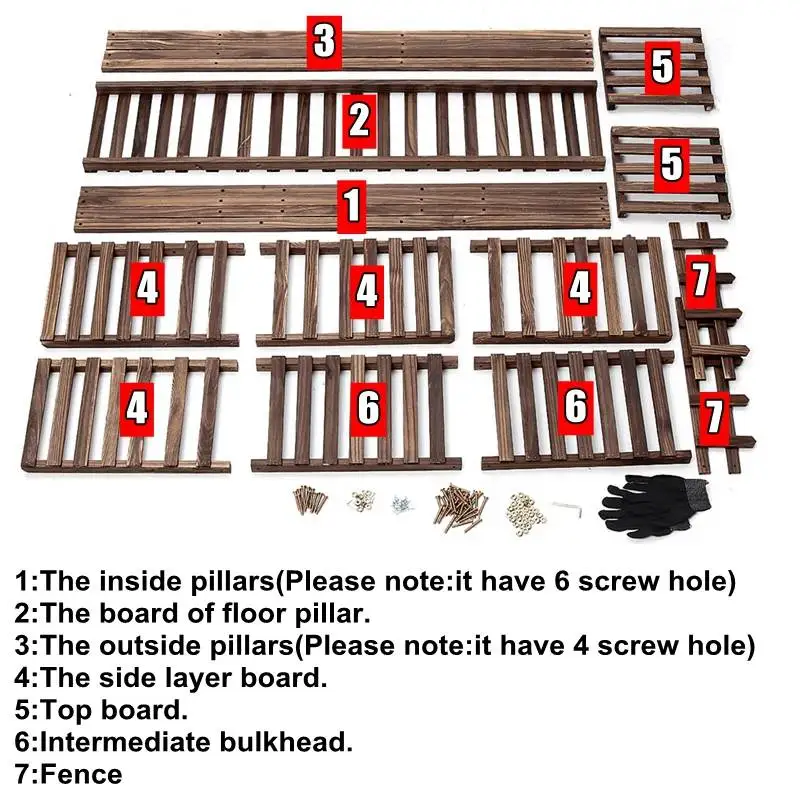 

9 Tiers Large Wooden Estante Plant Rack Display Shelf Home Indoor Outdoor Yard Garden Patio Balcony Flower Planter Pot Stands