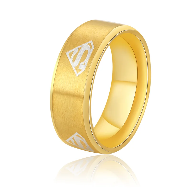 1 шт. аниме кольца супермена для женщин и мужчин золото серебро черного цвета