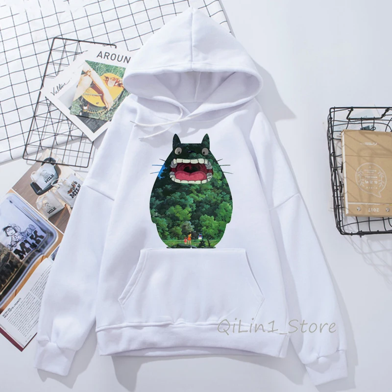 Totoro hoodies women Studio Ghibli Harajuku Kawaii Hoodie men Ullzang Cute Funny Anime Sweatshirts 90s Graphic Hoody unisex