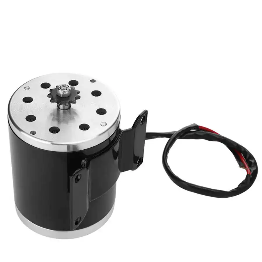 Электродвигатель с щеточным металлическим редуктором и кронштейном 500 Вт 24 В