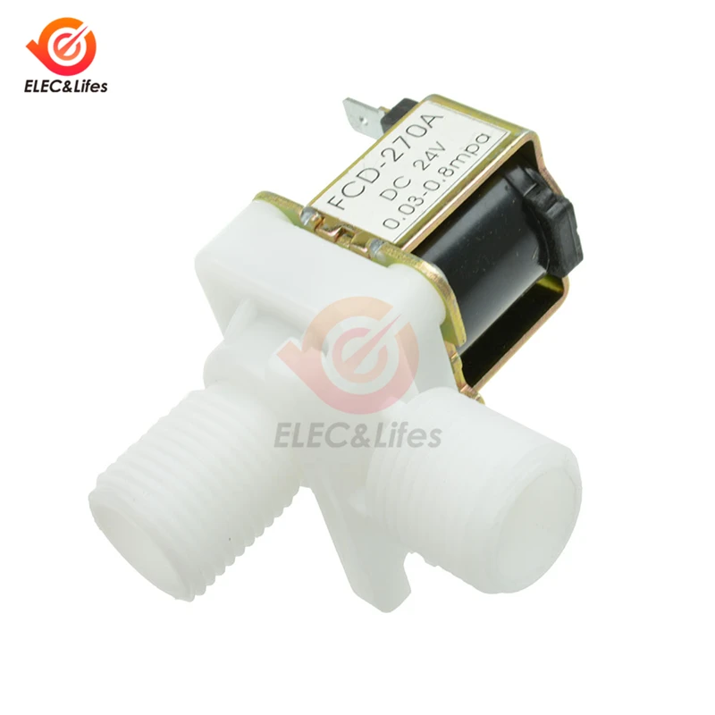 12V 24V G1/2 ''нормально закрытый электромагнитный клапан Магнитный воды воздухозаборник реле протока воды Управляющее давление переключатель