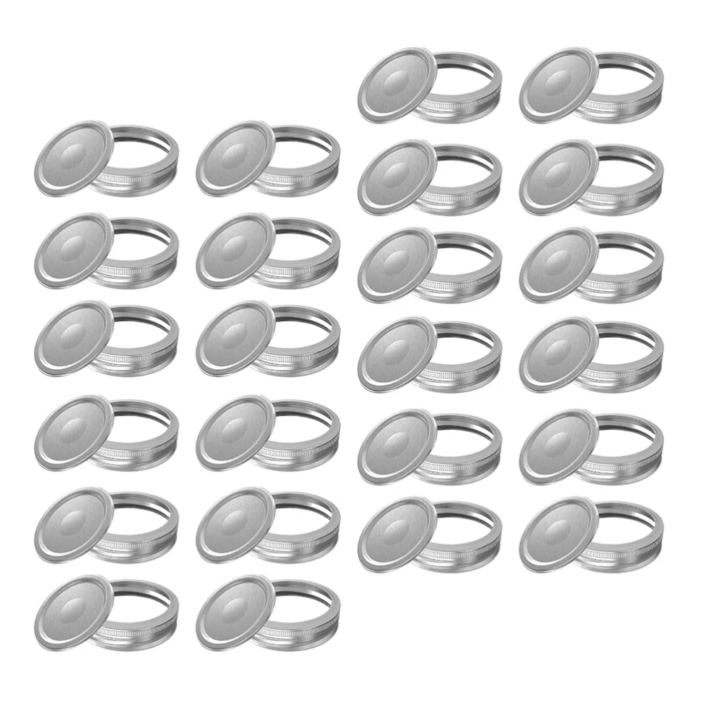 

24 Pcs 70mm Split-type Sealing Lids Tinplate Replacement Covers