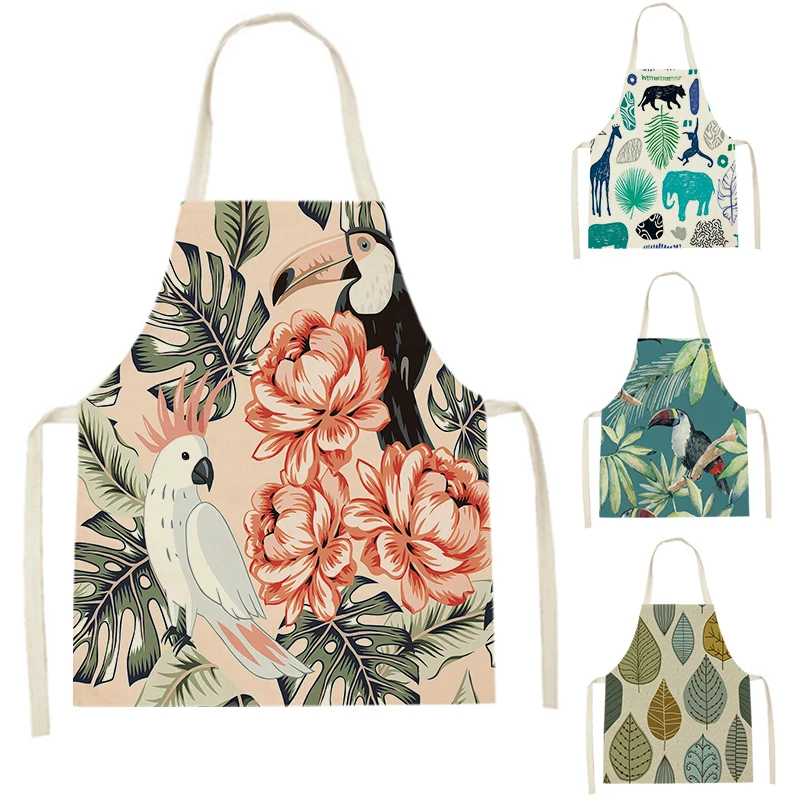

WQL2466 Kitchen Aprons for Women Linen Bibs Household Cleaning Apron Home Waterproof Chefs Cooking Baking Apron for Child