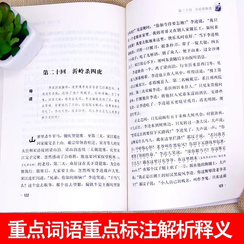 

Water Margin Young STUDENT'S li zhi ban Original 7-12-Year-Old Youth Version Children Literature Book Junior High School STUDENT