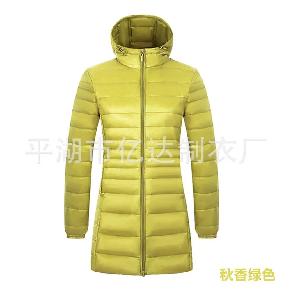 Женский легкий пуховик размера плюс 7XL, зимняя длинная куртка с капюшоном на белом утином пуху, облегающее осеннее пальто для женщин от AliExpress RU&CIS NEW