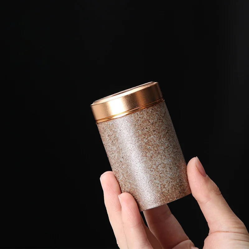 Стеклянная чайная коробка большая ретро-сумка японская металлическая