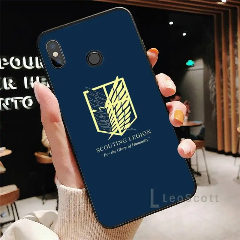 

Anime Japanese attack on Titan Phone Case For Xiaomi Redmi Note 4 4x 5 6 7 8 pro S2 PLUS 6A PRO