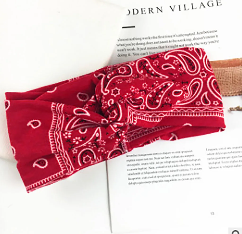 Женская спортивная эластичная Цветочная повязка на голову для йоги тюрбан лидер