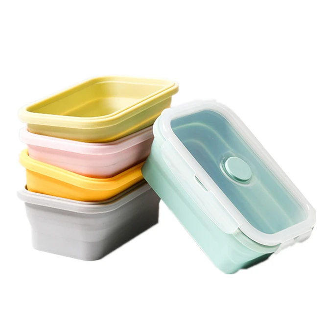 

100pcs 350ml High-grade Soft Foldable Healthy Material Lunch Box Microwave Dinnerware Food Storage Folding Container Foodbox