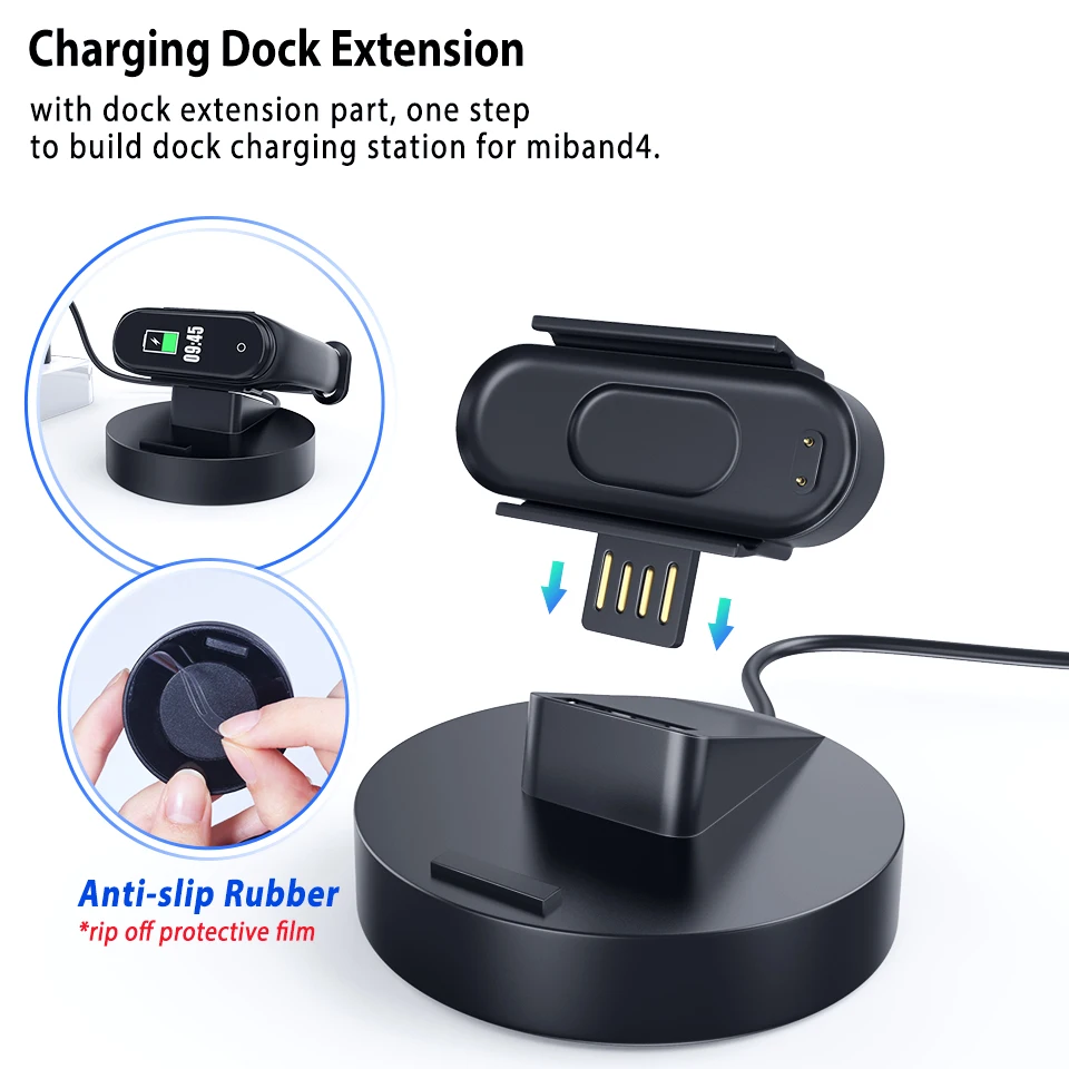 USB кабель для зарядного устройства Xiaomi Mi Band 4 5 зарядное устройство док станция