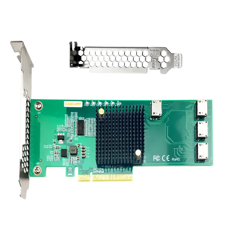anol4pe08 oculink sff8611 к sff8639 u 2 ssd exp контроллер quadport 12gbs pcie 30 x8 н