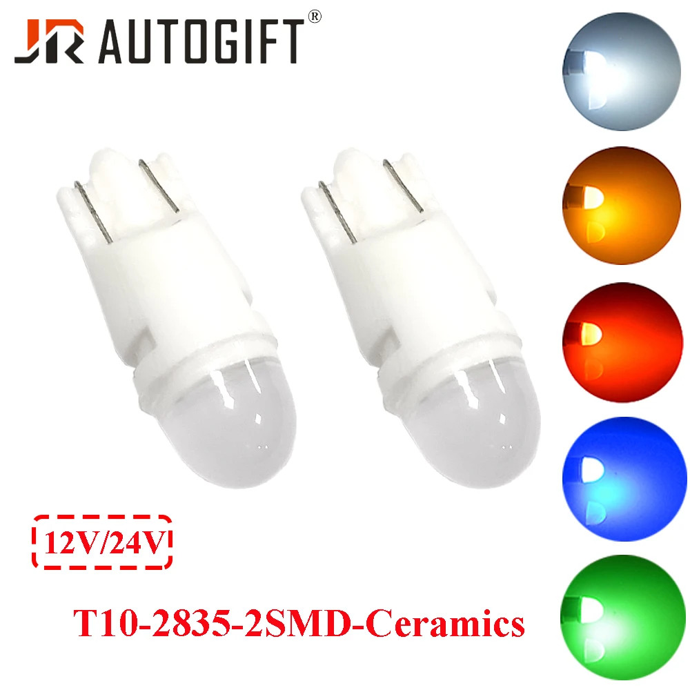 10 шт. T10 W5W керамики 2835 2SMD на танкетке с номерным знаком светильник s лампа бокового