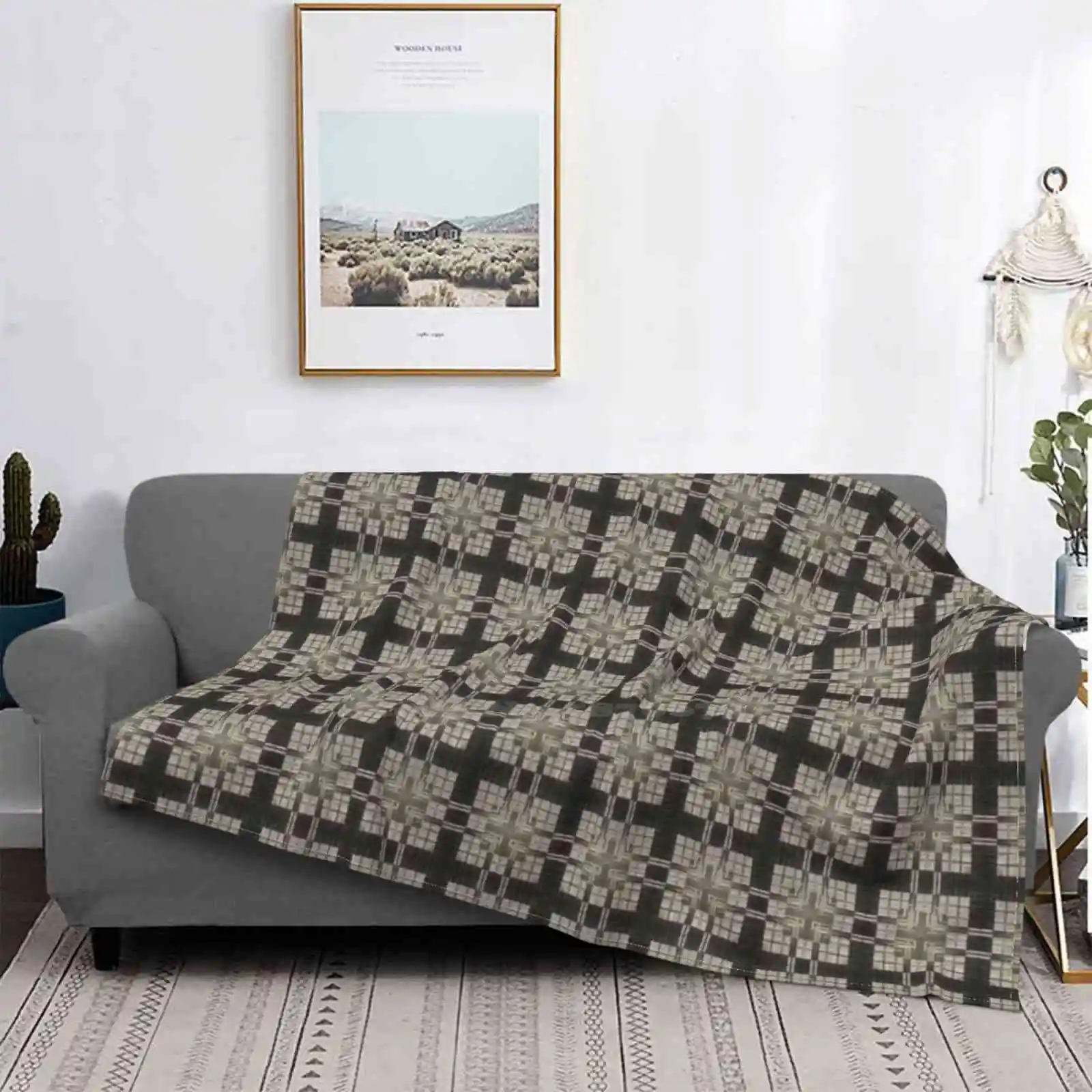 

Luxury Metal Crosses Trend Style Funny Fashion Soft Throw Blanket Abstract Vintage Background Bathroom Brown Chevalier Concept
