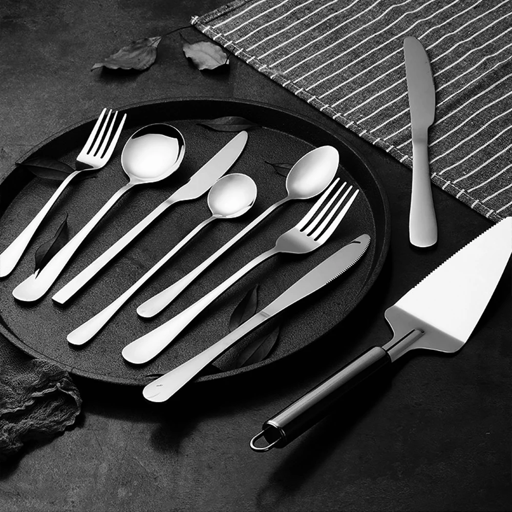 Нержавеющая сталь Ножи столовая ложка вилка Столовый Набор для кухни инструмент