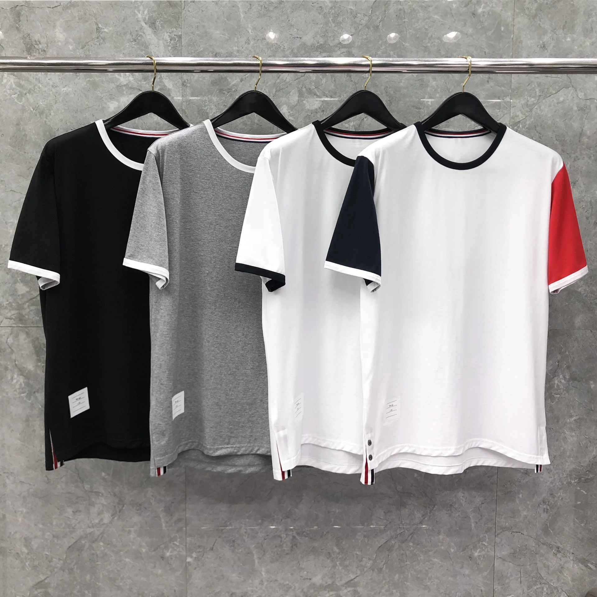 

Мужская хлопковая футболка с круглым вырезом, с коротким рукавом