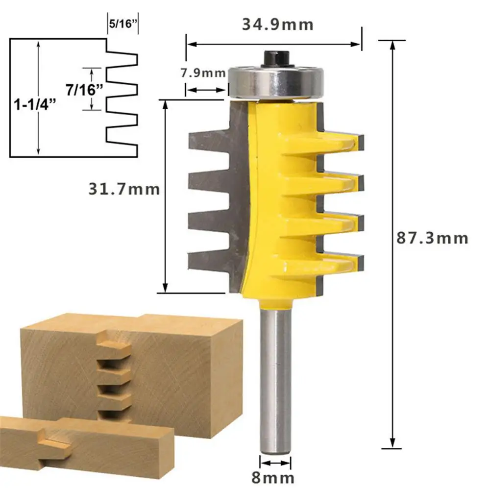 

8 Handle High-grade Bevel Gear Trowel Knives Router Bit Woodwork Cutter Power Tools Cemented Carbide