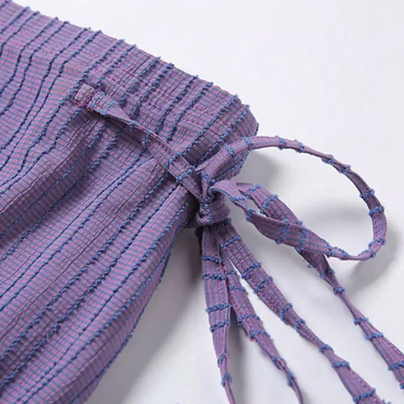 Женская сексуальная полосатая облегающая фиолетовая мини-юбка с высокой талией