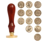 Восковые штампы для сургучной печати, с деревянной ручкой, для свадебных приглашений