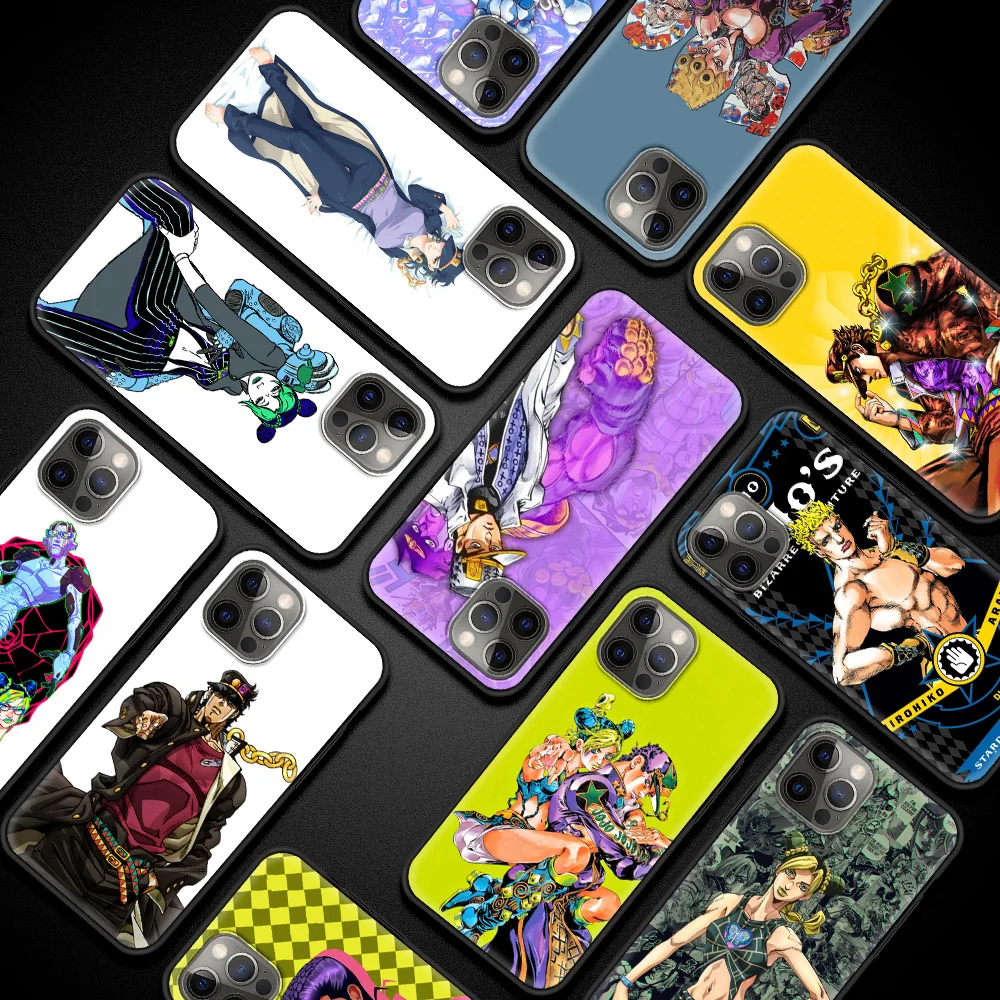 

JoJo Bizarre Adventure Silicone Phone Case For iPhone 12 13 Mini 11 Pro Max X XS XR 7 8 6 6S Plus 5 5S SE 2020 Cover Housing