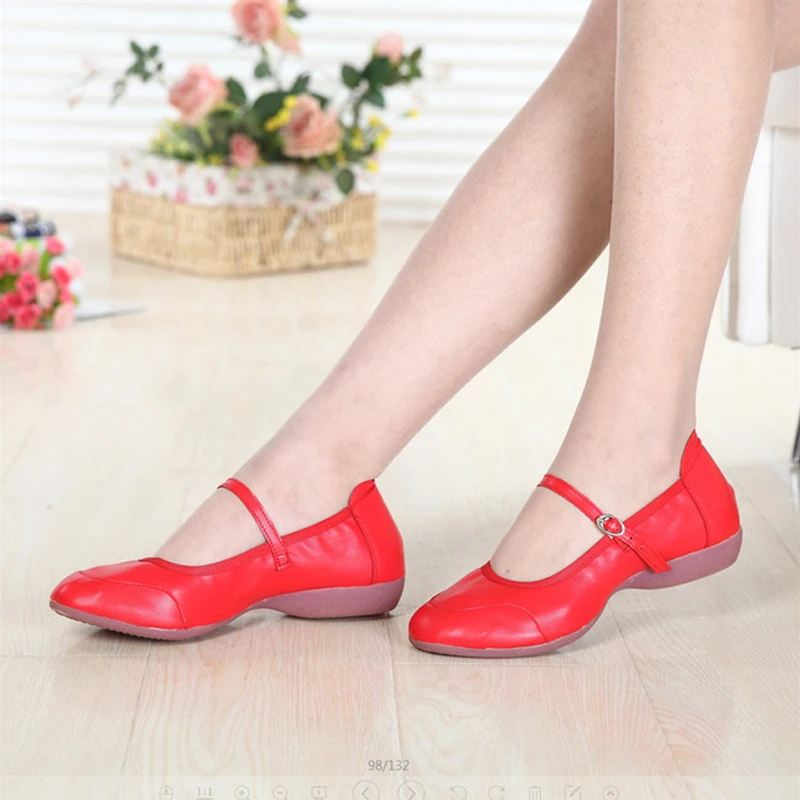 Женские кожаные балетные танцевальные туфли Женская/Женская обувь для джаза