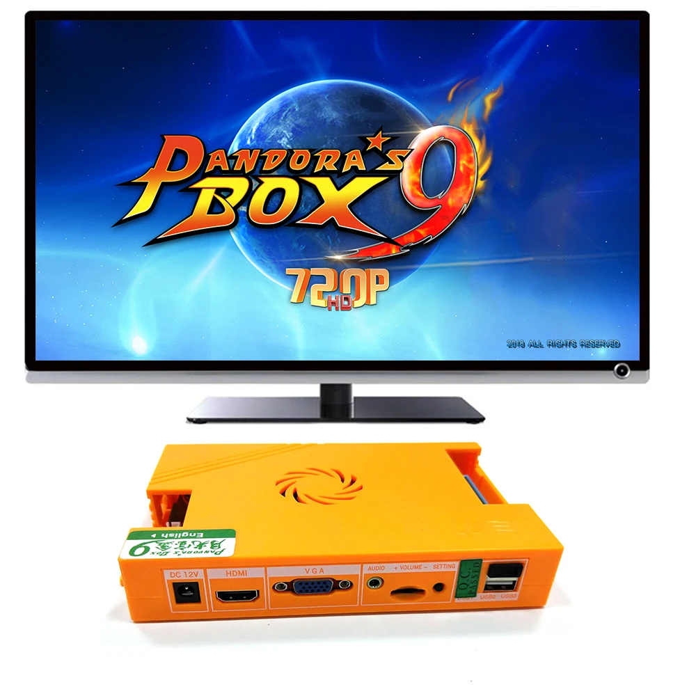 2 игрока оригинальный Pandora Box 9 комплект копия SANWA Джойстик хромированная LED Кнопка