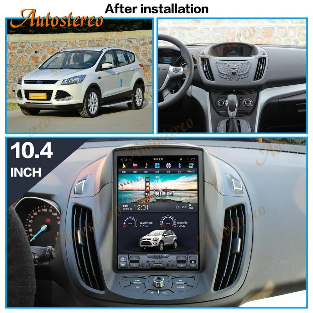 Автомагнитола для Ford Cmax C-Max 2013-2019 Tesla Android 9 0 GPS-навигация головное устройство