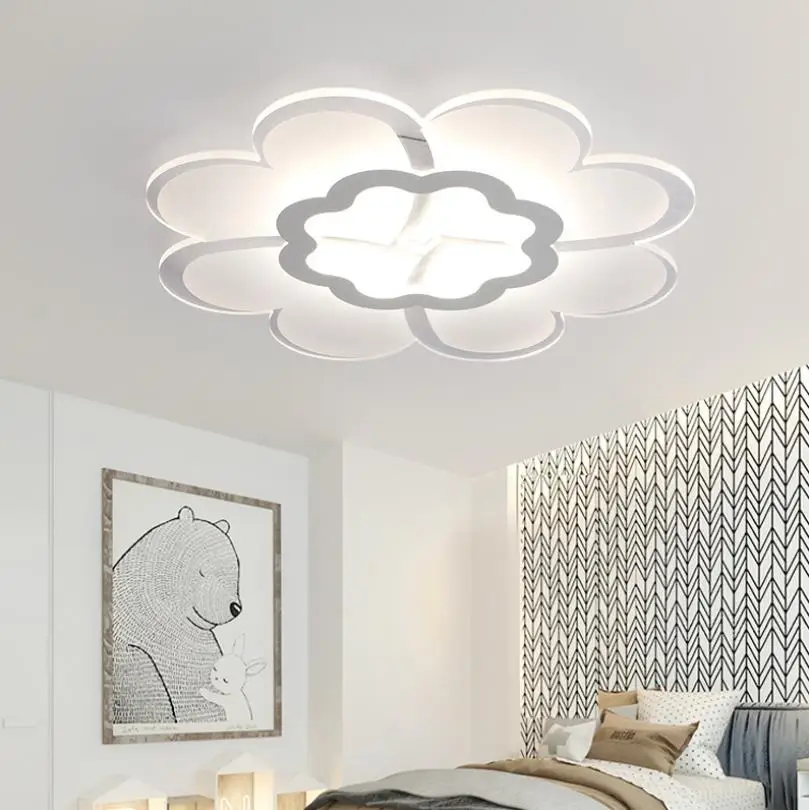 Новая ультратонкая потолочная лампа с цветами современная простая для гостиной