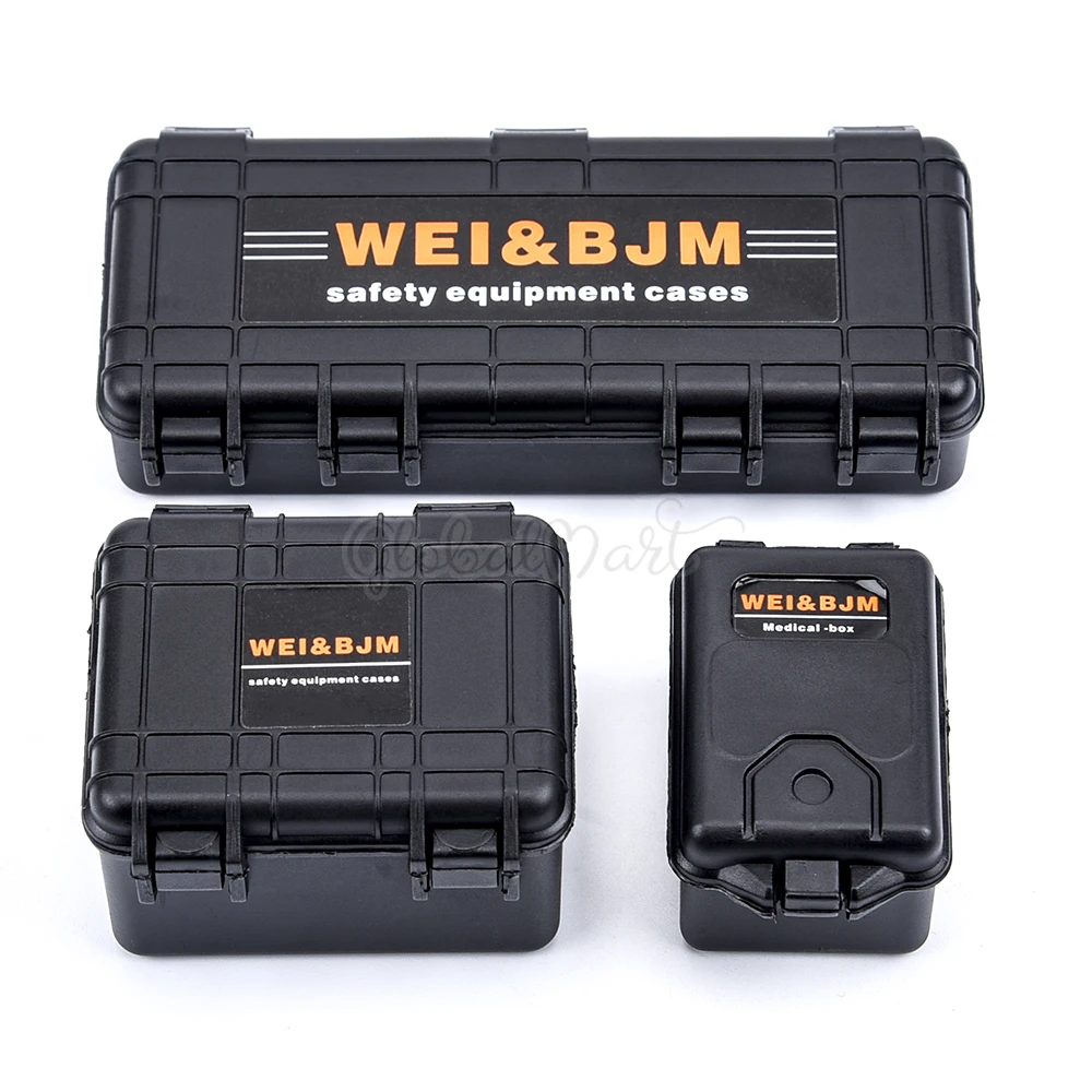 6PCS/Set Simulated Decoration Suitcase Luggage Net Shovel Wooden Box for 1:10 1/10 TRX 4 SCX10 90046 RC Car Accessories - купить по