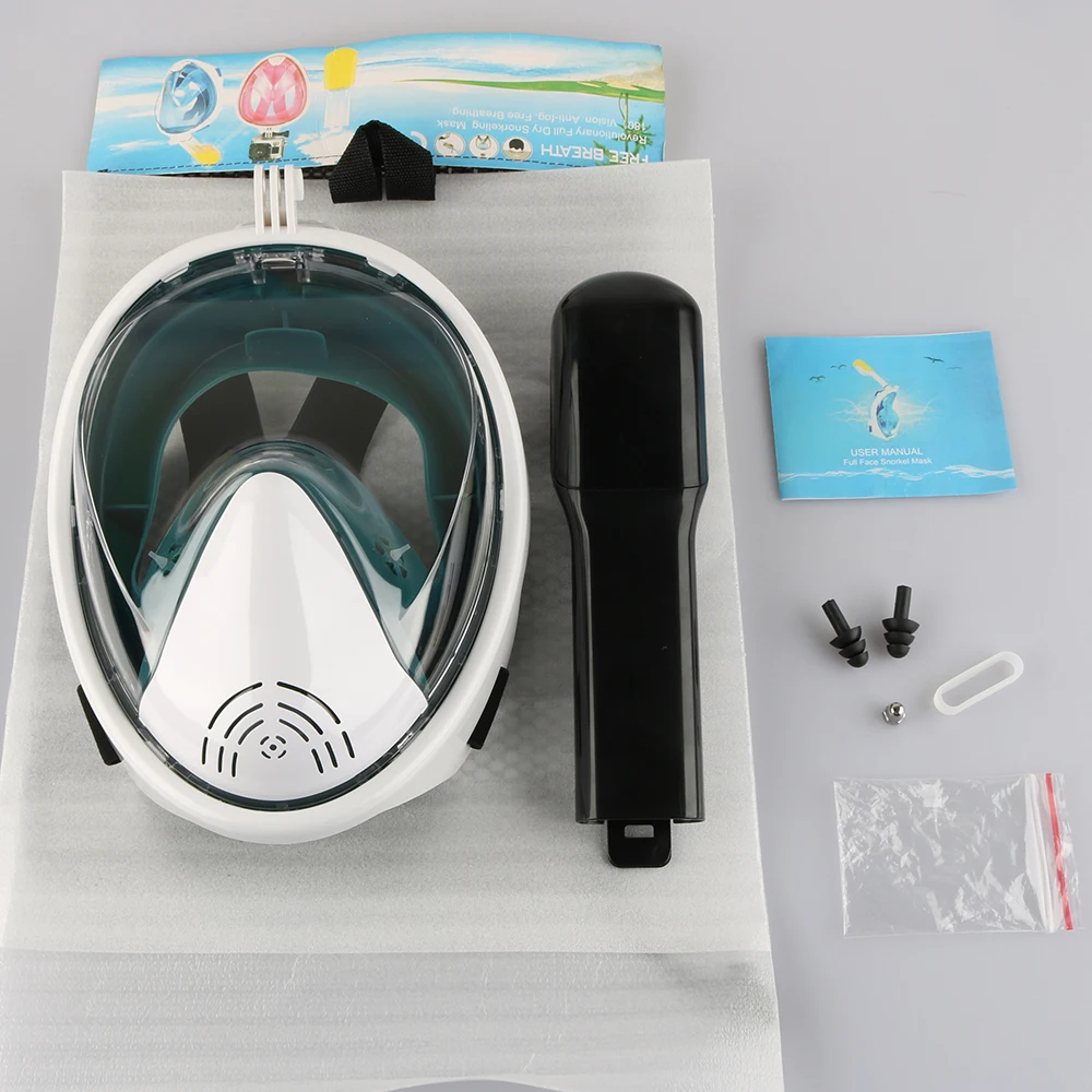 

Full Face Diving Mask Anti-Fog Goggles With Camera Holder Underwater Wide Angle Snorkeling Adult Swimming Goggles
