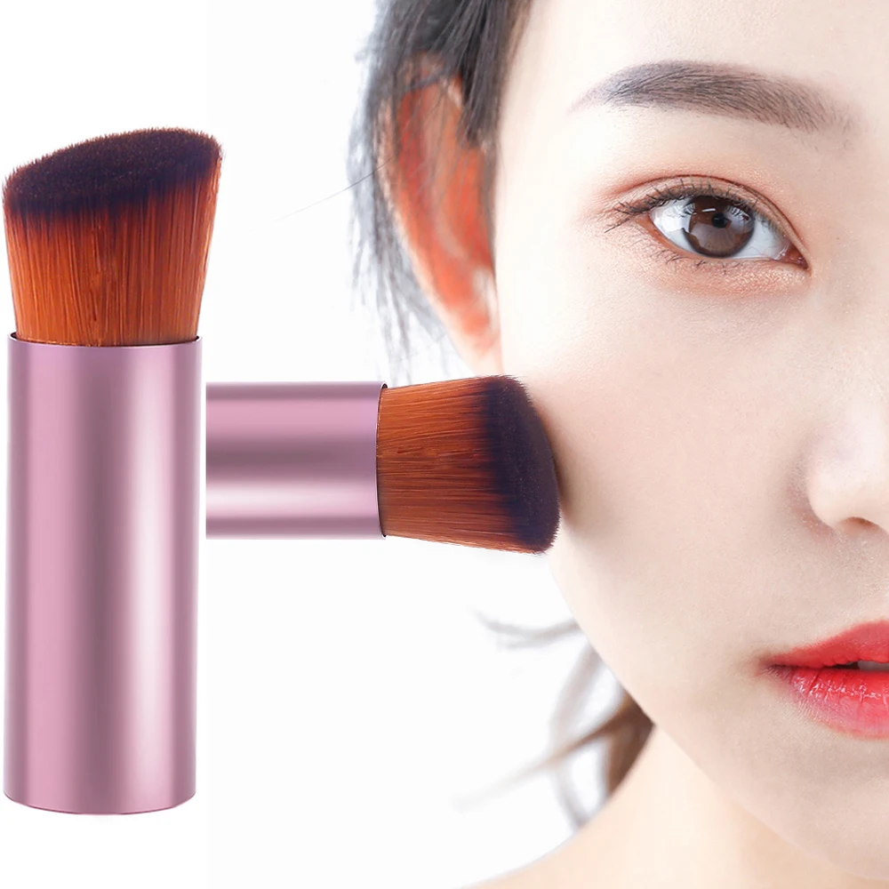 

1pc Multifunction Mini Flat Oblique Head Makeup Brushes Liquid Foundation High Quality Professional Makeup Tool Beauty Organizer