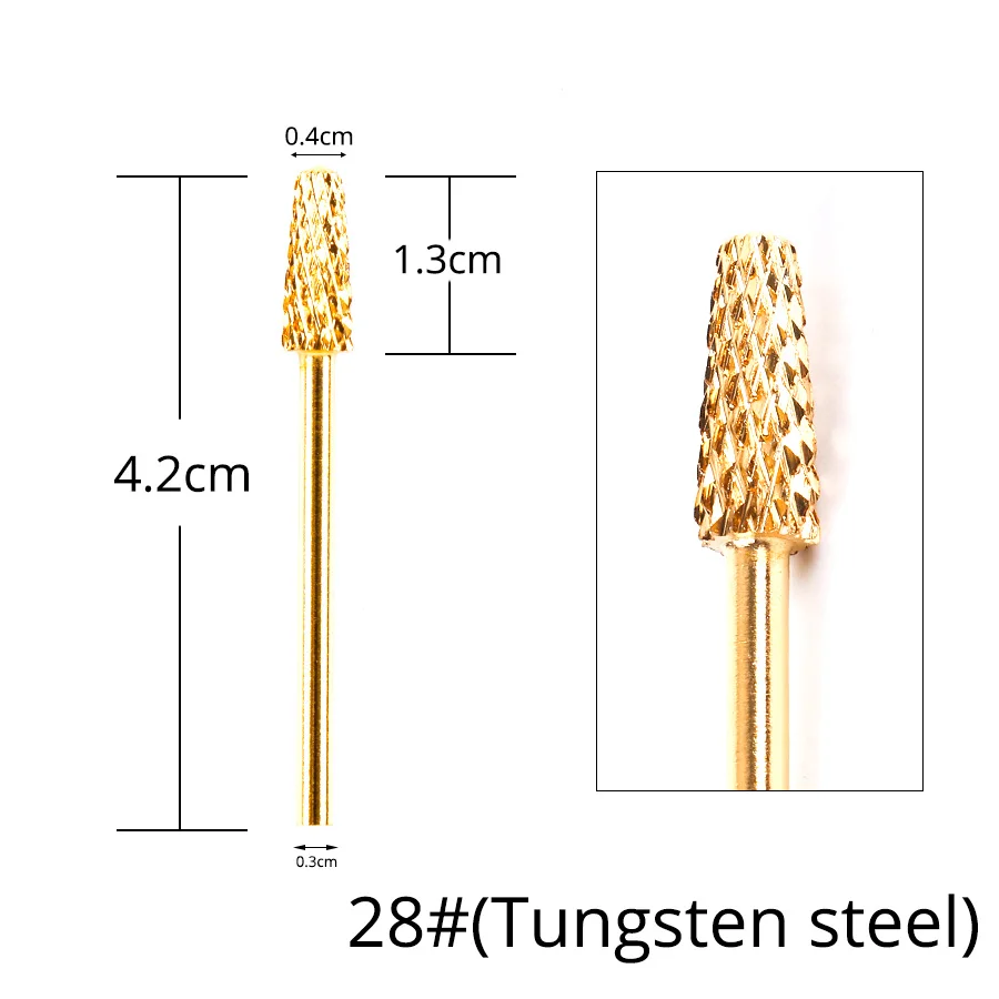 Alileader Nail Draill For Electric Drill Ceramic Drill Nail For Nail Art Instrument Safe Cutter For Cutter Manicure - Цвет: 28