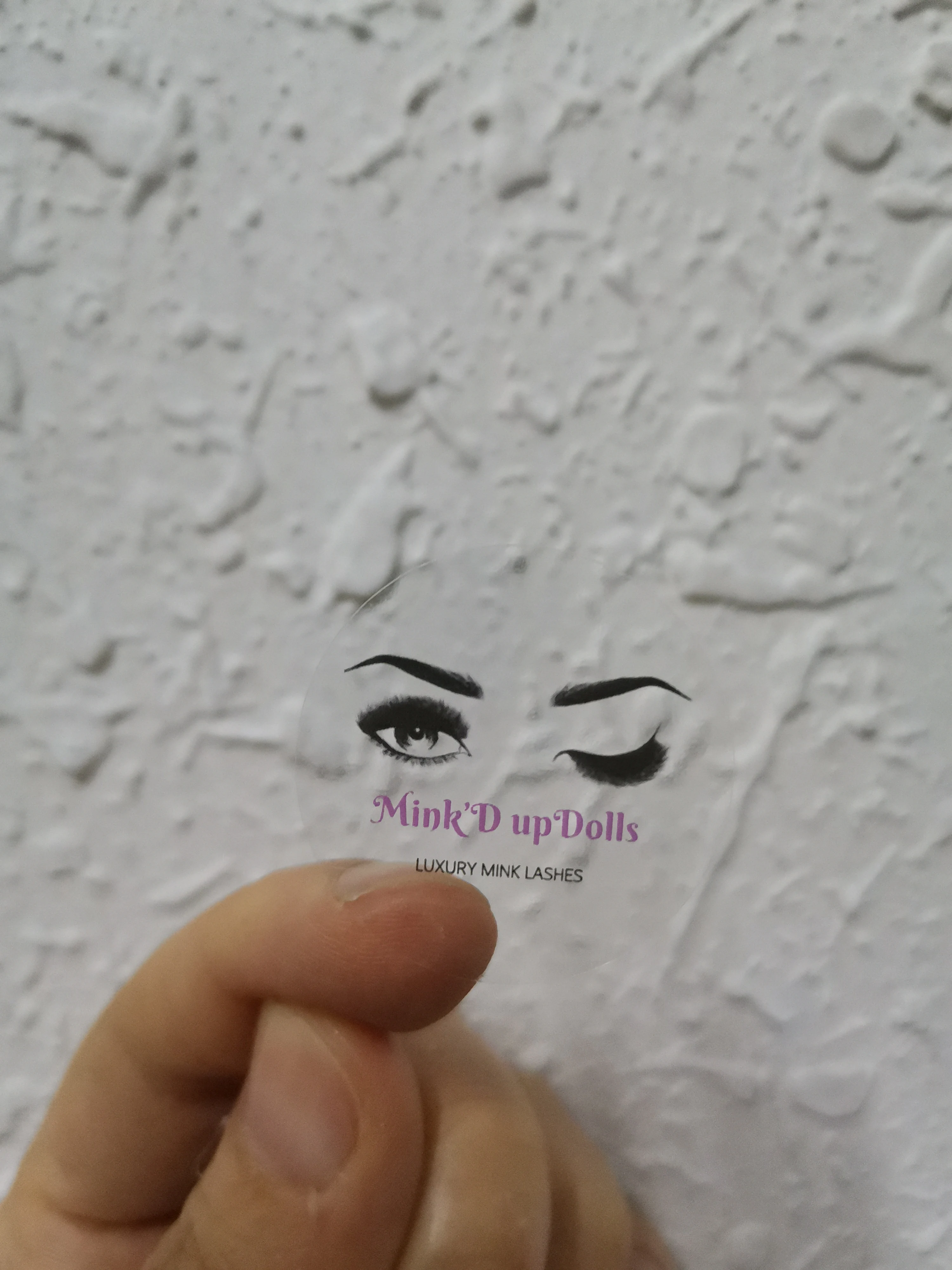 

100PCS Custom Eyelashes Label Sticker Handmade Clear Transparent Vinyl PVC/ Paper