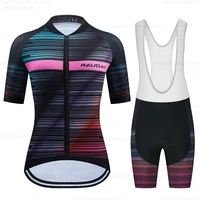 womens cycling jersey set summer anti uv cycling clothing female short sleeves triathlon sports team ciclismo bike uniform