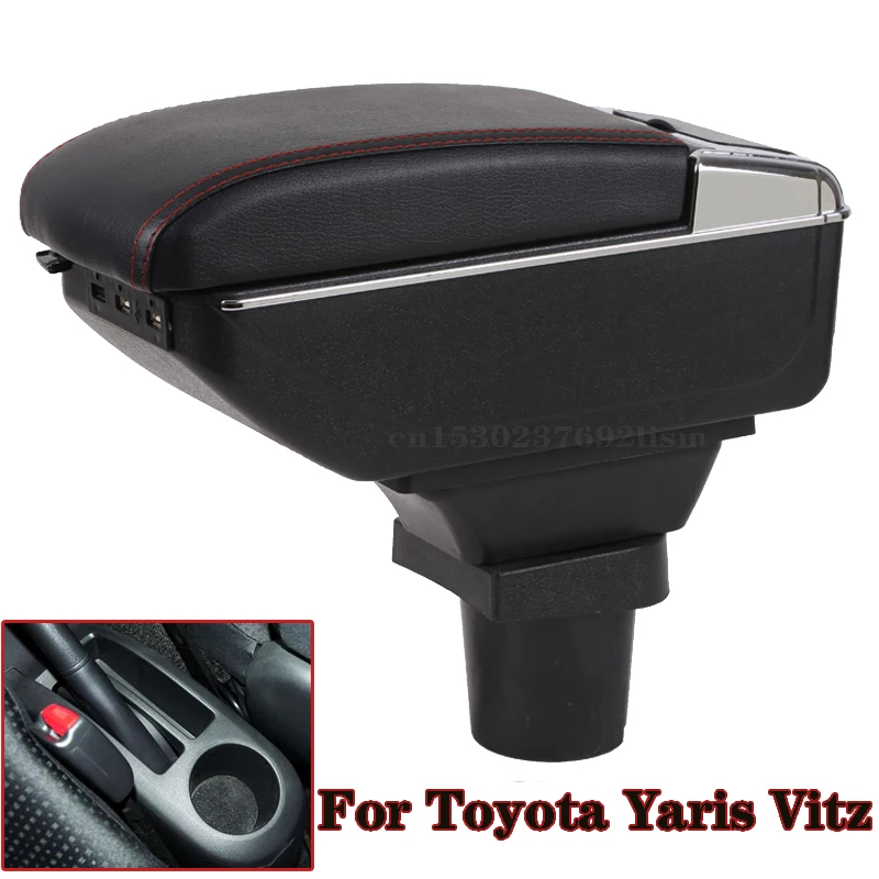 Armrest Arm Rest Rotatable For Toyota Yaris Vitz Hatchback 2006-2011 Centre Console Storage Box 2007 2008 2009 2010