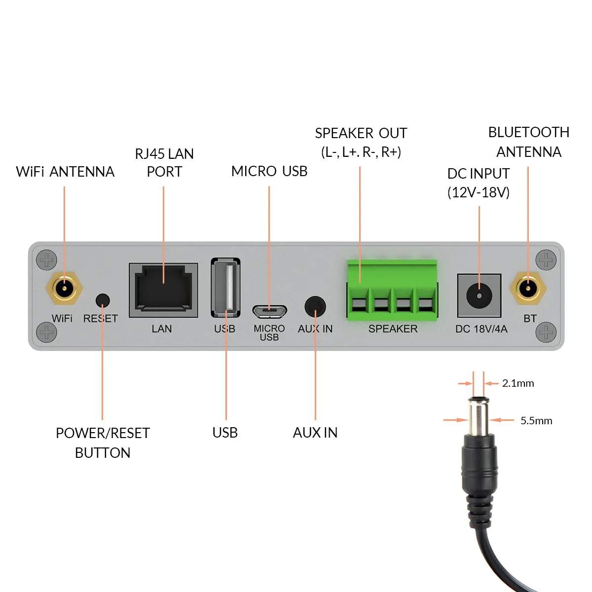 Цифровой мини-усилитель Arylic A30 + домашний Hi-Fi стереоусилитель класса D с