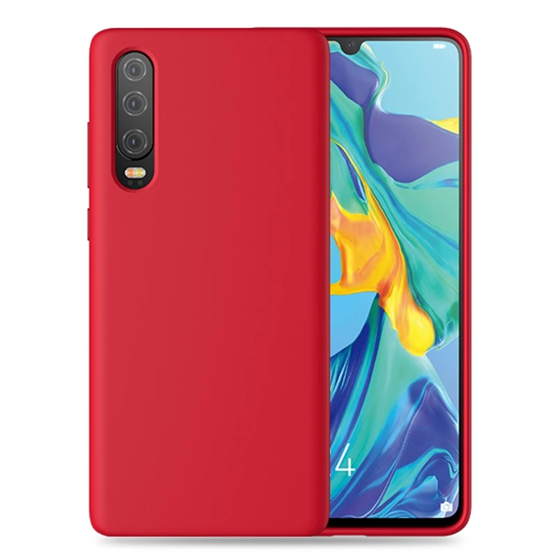 Красный Матовый Мягкий ТПУ силиконовый чехол для huawei P30 Pro P20 Lite mate 20 Lite P Smart Nova 3 3i 4 Ультратонкий чехол-накладка - Цвет: Красный