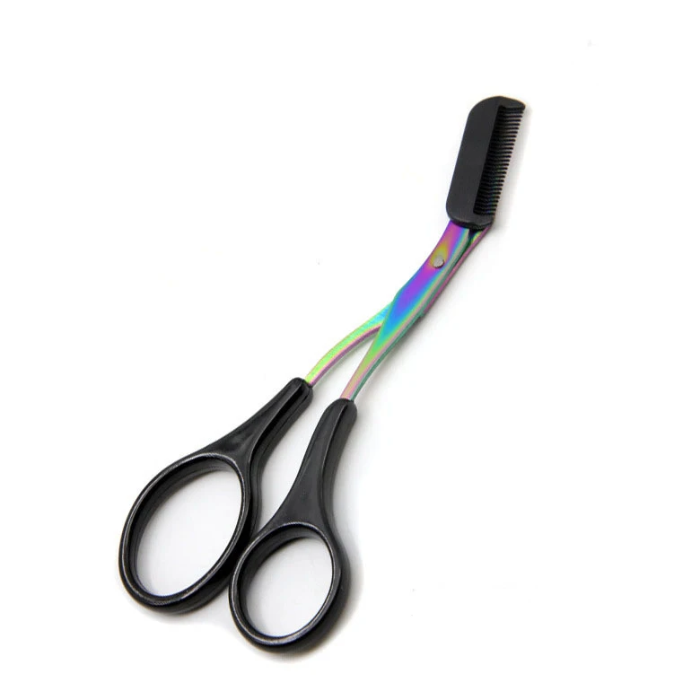 

2021 Eyebrow Trimmer Scissor with Comb Facial Hair Removal Grooming Shaping Shaver Cosmetic Makeup Accessories