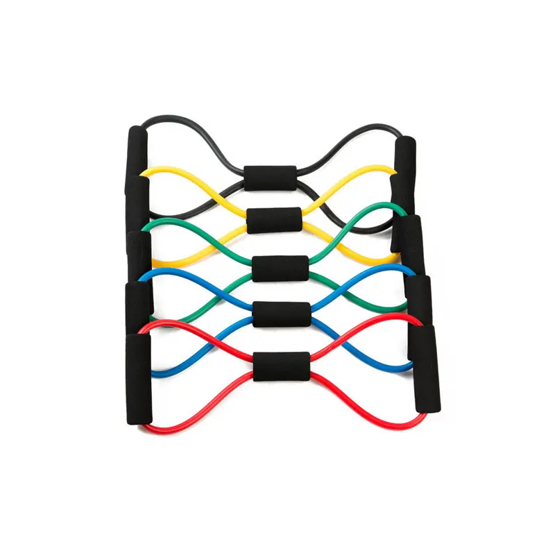 

8 Word Chest Expander Yoga Gum Fitness Resistance Rope Workout Muscle Fitness Rubber Elastic Bands For Sports Exercise Gym