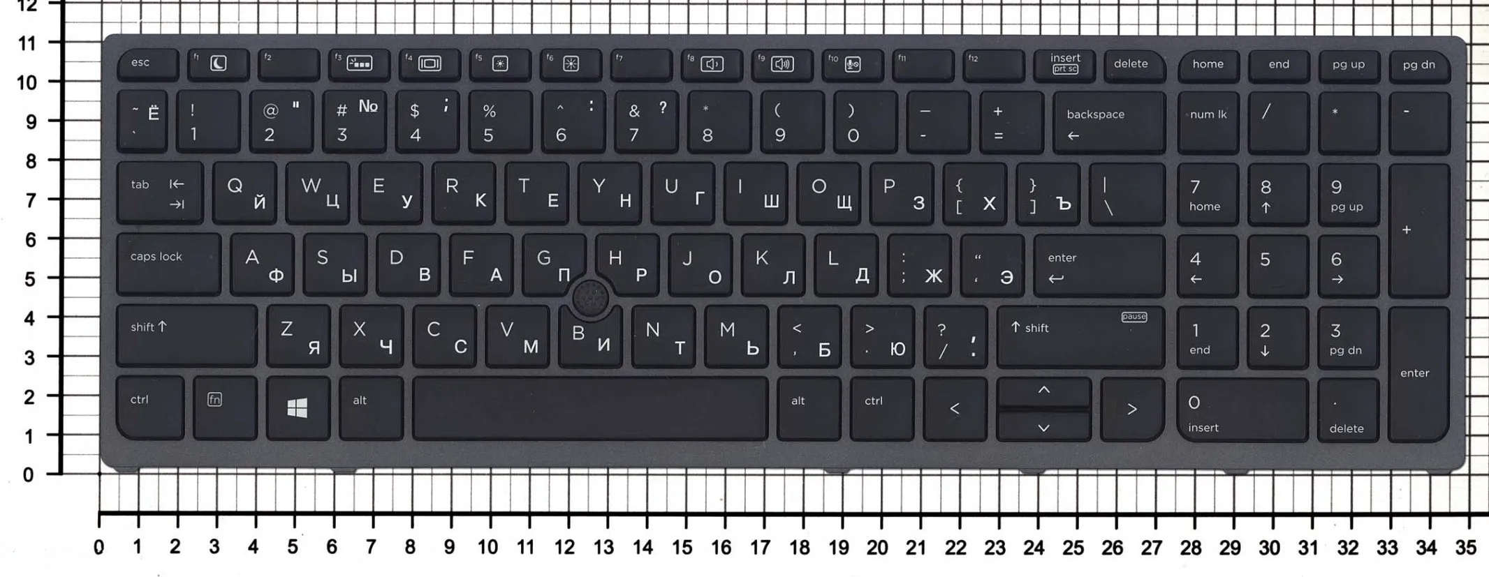 Клавиатура для HP ProBook 450 G3 455 470 650 G2 655 Series p/n: 831023-001 NSK-CZ1BV 9Z.NCGBV.101 черная с подс |