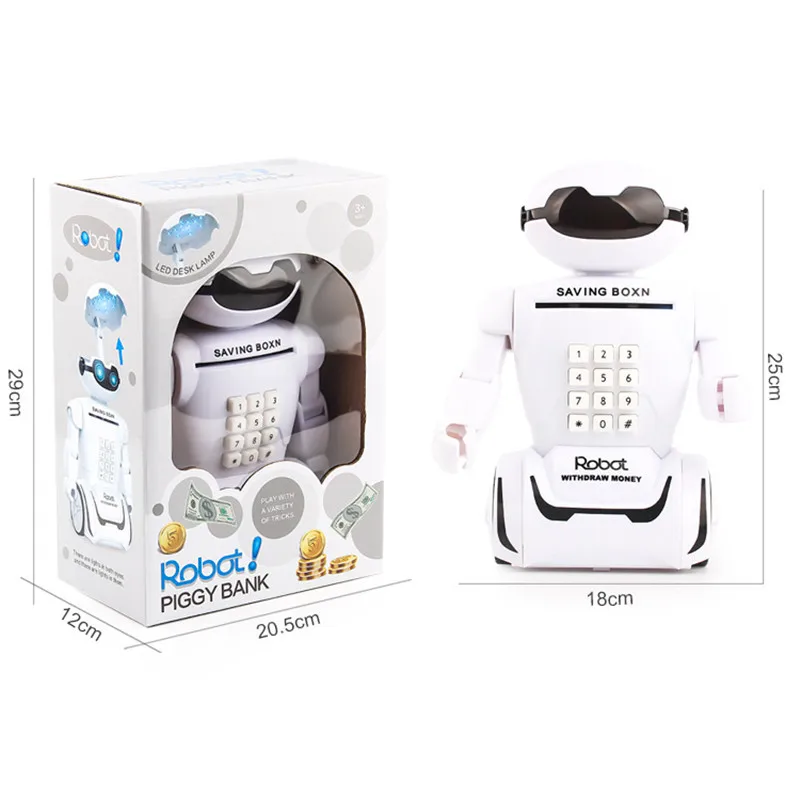 Креативный робот многофункциональная настольная лампа пароль Копилка украшение