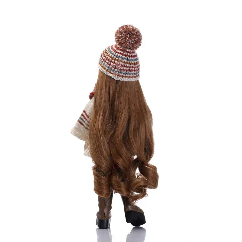 Кукла BJD 45 см красивые игрушки для девочек с вязаным крючком свитером виниловая