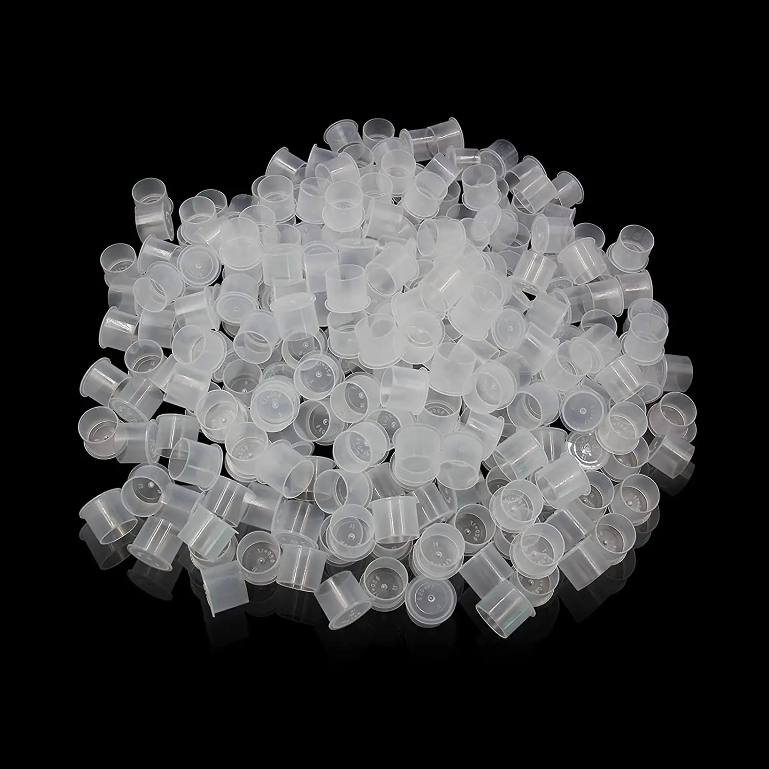1000pcs plastic tattoo ink cups caps 17mm 14mm 11mm clear self standing ink caps tattoo pigment cups supply for ink free global shipping