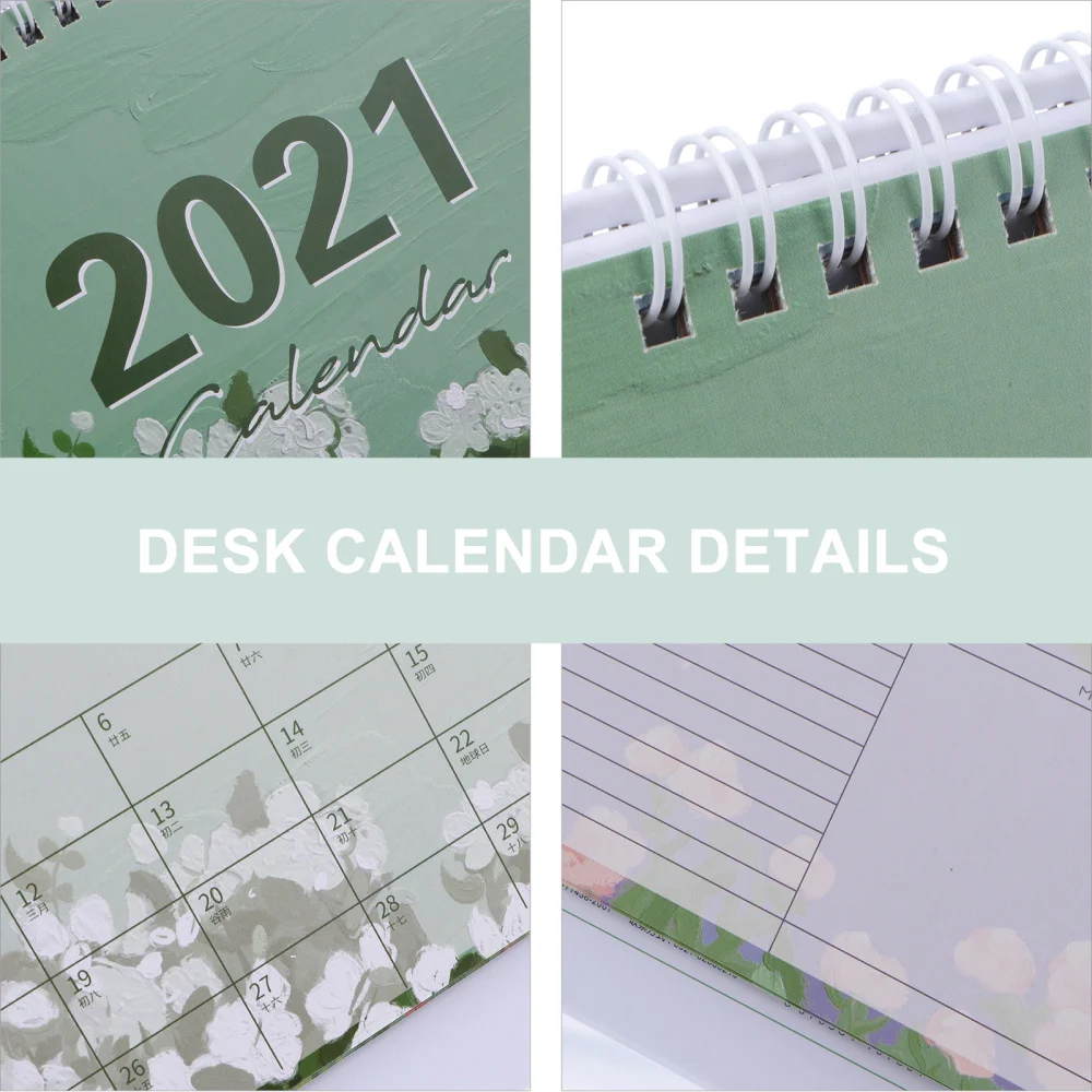 

1Pc Note-taking Calendar Tabletop Calendar Simple Desk Calendar 2021 Calendar