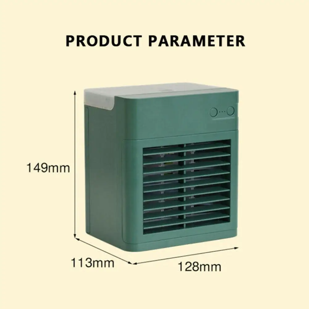 

Cooling Fan Air Cooler USB Desk Mini Fan Portable Fan Air Conditioner Light Desktop Humidifier Purifier For Office Bedroom