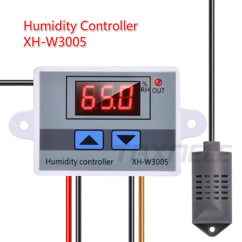 Цифровой регулятор влажности гигрометр + датчик 12 В 24 220 с гигрометром|Приборы для
