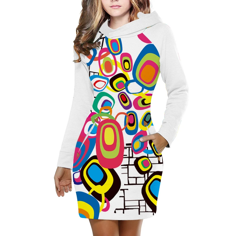 Raisvern мультфильм Веном осенне зимний женский с капюшоном платье длинным рукавом