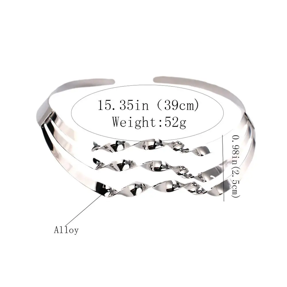 

Geometric Alloy Pairs Choker Necklaces For Women Fashion Bib Statement Necklace Collar Punk Jewelry